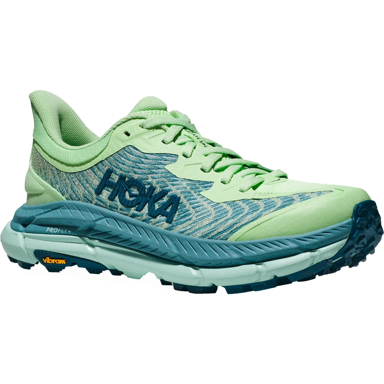 Hoka Chaussures Running Femme - Mafate Speed 4 - Lime Glow / Ocean Mist 3 Hoka Chaussures Running Femme - Mafate Speed 4 - Lime Glow / Ocean Mist