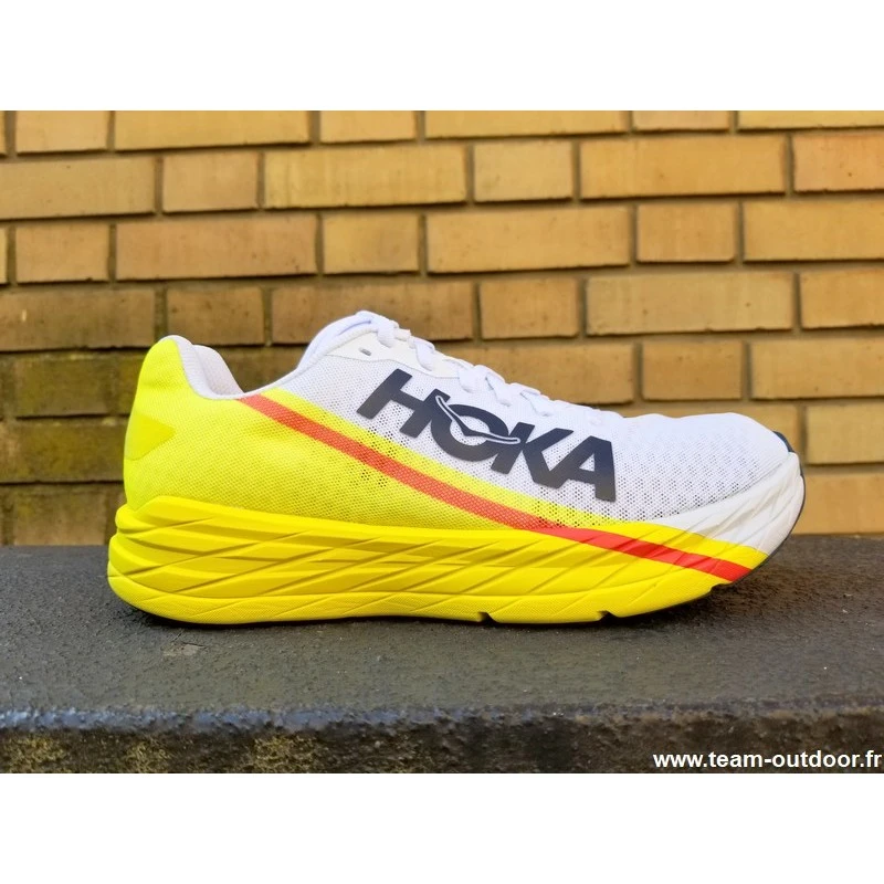 HOKA Rocket X Homme White / Evening Primrose 4 HOKA Rocket X Homme White / Evening Primrose – Image 2