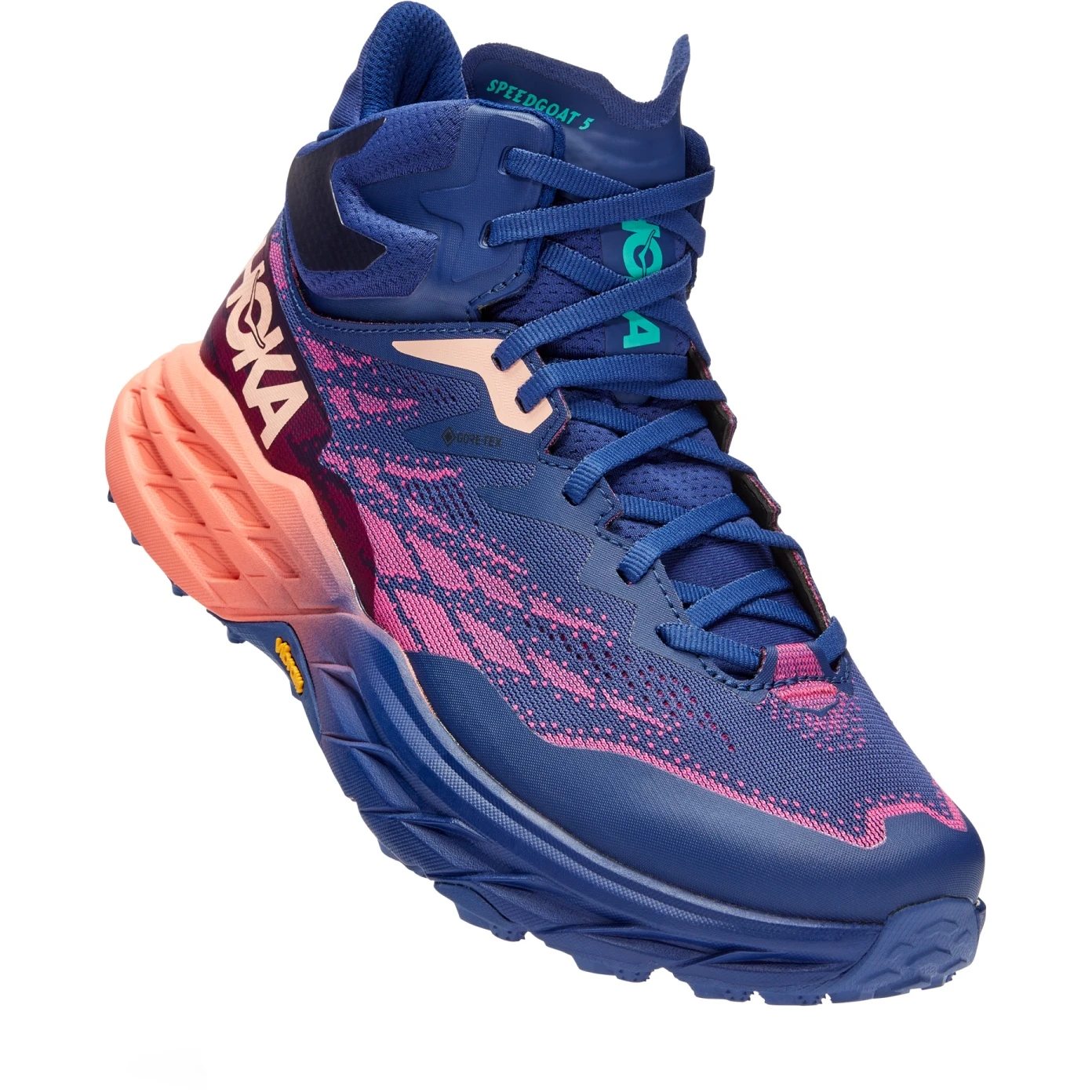 Hoka Chaussures Running Femme - Speedgoat 5 Mid GTX - Bellwether Blue / Camellia 3 Hoka Chaussures Running Femme - Speedgoat 5 Mid GTX - Bellwether Blue / Camellia
